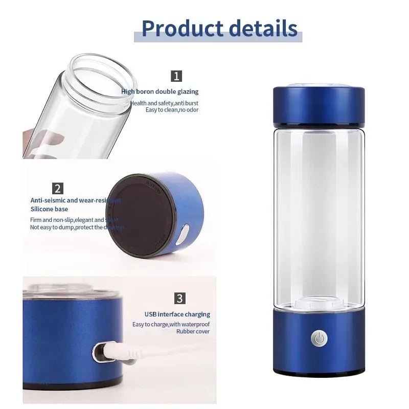 💧⚡ HydroPure™ Bottle | Portable Hydrogen Water Generator