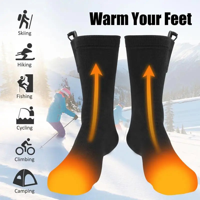 🧦⚡ Rechargeable Heated Socks – Cozy Warmth Anywhere ❄️
