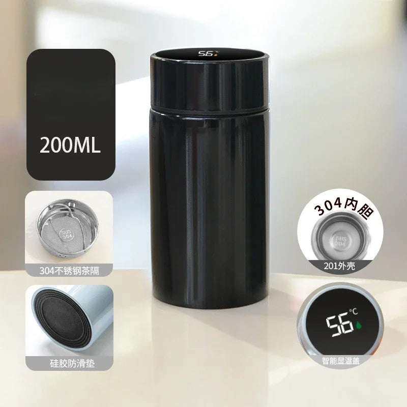 🌡️✨ SmartTemp™ Bottle | 200ml Stainless Steel Thermos 🥤❄️