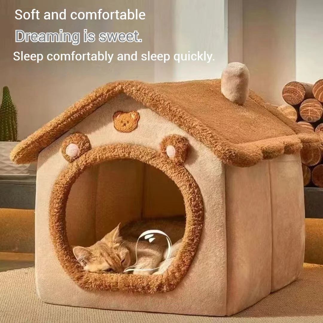 🏠🐾 PawHaven™ Indoor Pet House – Cozy Retreat for Dogs & Cats