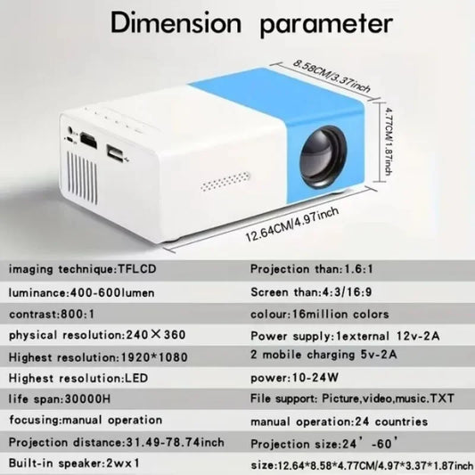 🎬✨ CineMax™ 2025 Smart Projector | 4K HD • WiFi 6 • Bluetooth 5.3 📡