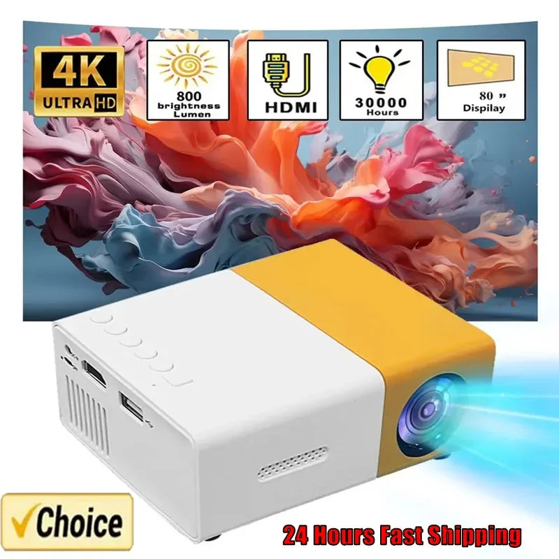🎬✨ CineMax™ 2025 Smart Projector | 4K HD • WiFi 6 • Bluetooth 5.3 📡
