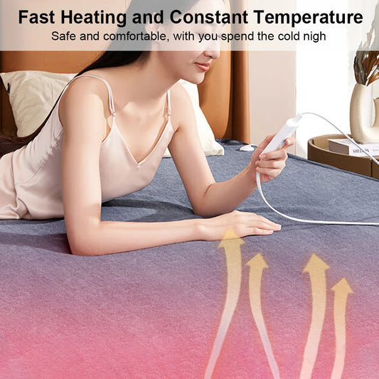🛏️🔥 Electric Heating Blanket – Fast Warmth & Cozy Comfort