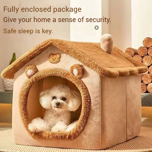 🏠🐾 PawHaven™ Indoor Pet House – Cozy Retreat for Dogs & Cats
