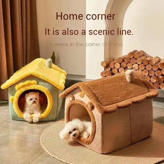 🏠🐾 PawHaven™ Indoor Pet House – Cozy Retreat for Dogs & Cats