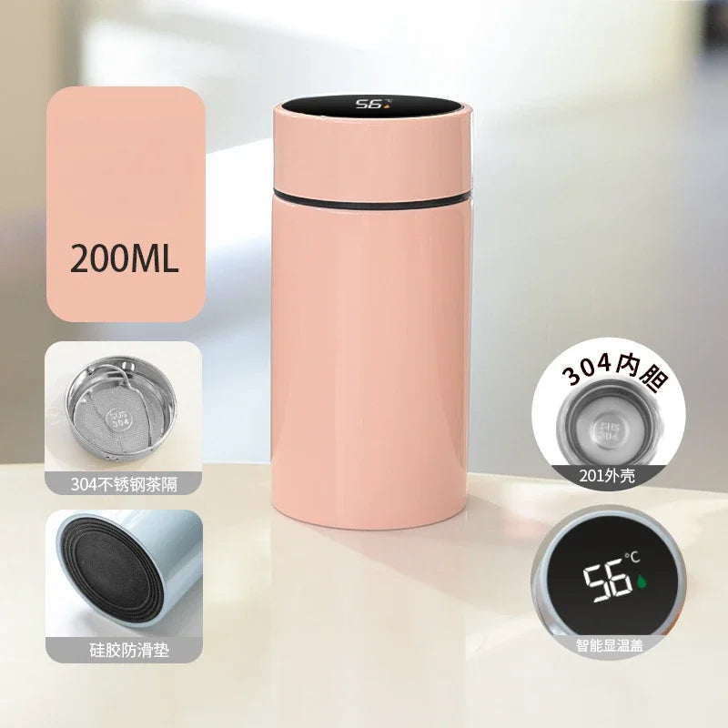 🌡️✨ SmartTemp™ Bottle | 200ml Stainless Steel Thermos 🥤❄️